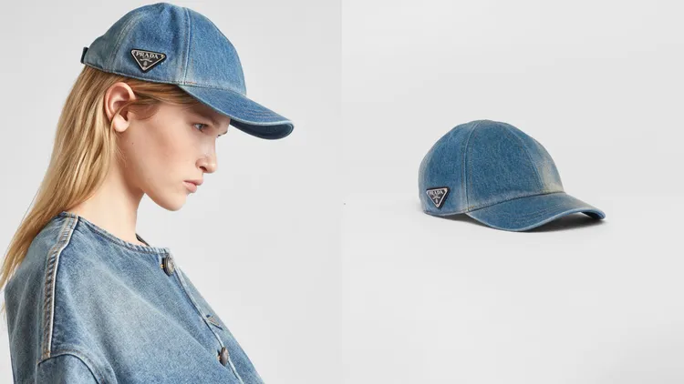 牛仔布棒球帽，2萬4000元。品牌提供