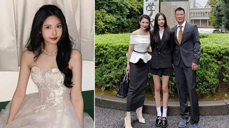 蔡詩萍18歲女兒蔡中泠就讀日本早稻田大學。右圖翻攝蔡詩萍臉書