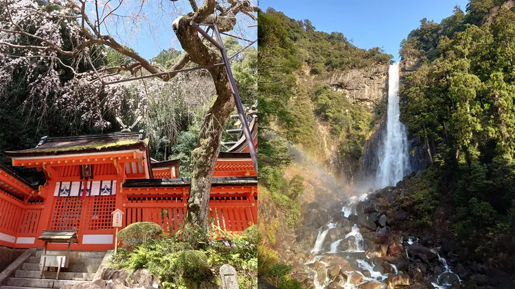 熊野那智大社、那智瀑布。翻攝自熊野那智大社官方X社群