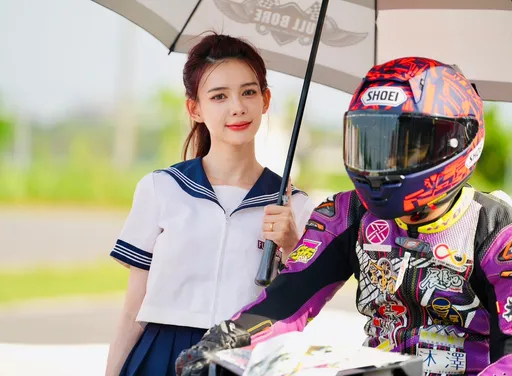 TSR全國機車錦標賽「高校制服」賽車女郎好吸睛 7歲天才選手意外丟冠