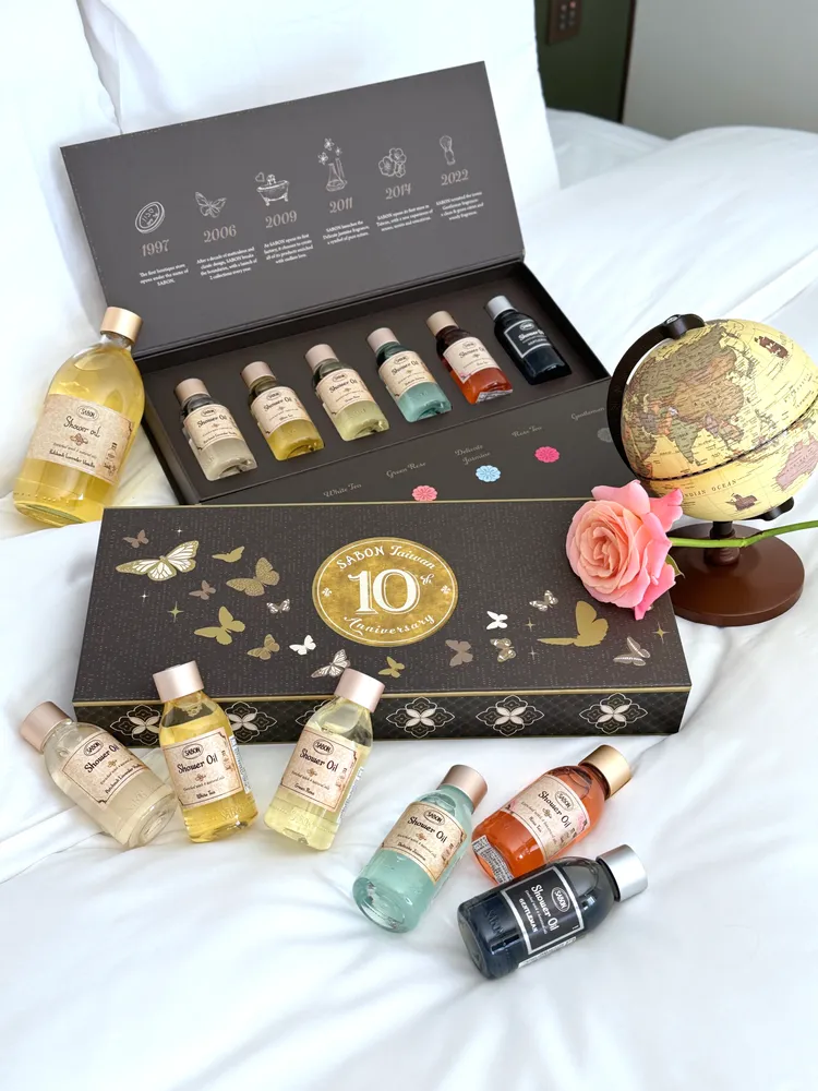 SABON台灣十周年沐浴油禮盒，2780元。張家玲攝