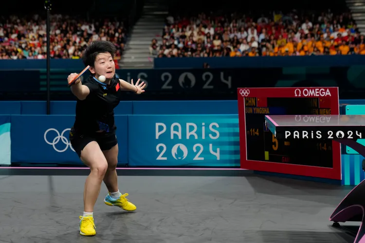 世界排名第一孫穎莎大滿貫就差奧運女單金牌。美聯社