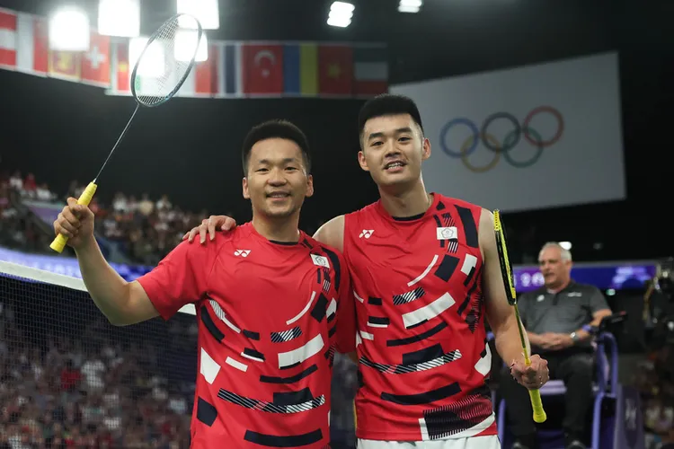 台灣黃金男雙組合「麟洋配」李洋（左）、王齊麟是最佳拍檔。中央社