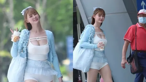 短今穿細肩帶上班「邊走邊晃奶」 最後一秒阿北看傻眼