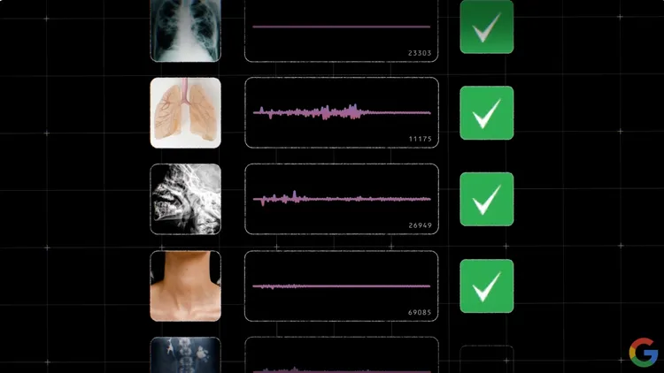 HeAR是Health Acoustic Representations的縮寫，研究人員可以使用HeAR來建立人工智慧模型，該模型可以「聆聽人類聲音並標記疾病的早期跡象」。翻攝Google影片