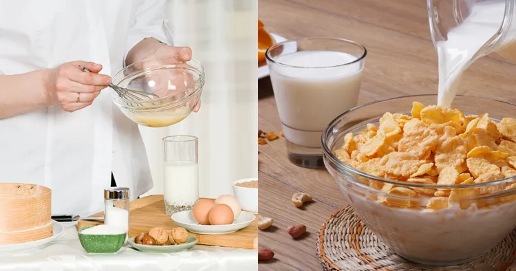 ▲ 鮮乳的喝法多元，除了單喝，還能加入穀片、打成果汁、或加入煮食料理中作搭配。