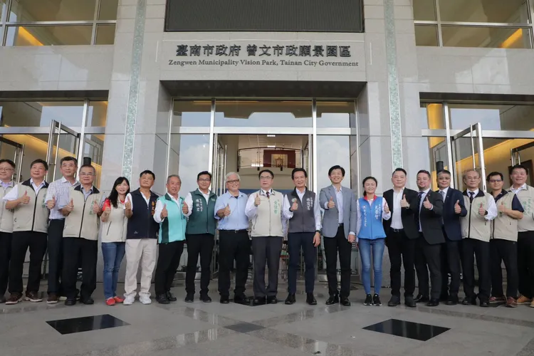 曾文市政願景園區今天正式揭牌啟用。台南市政府提供