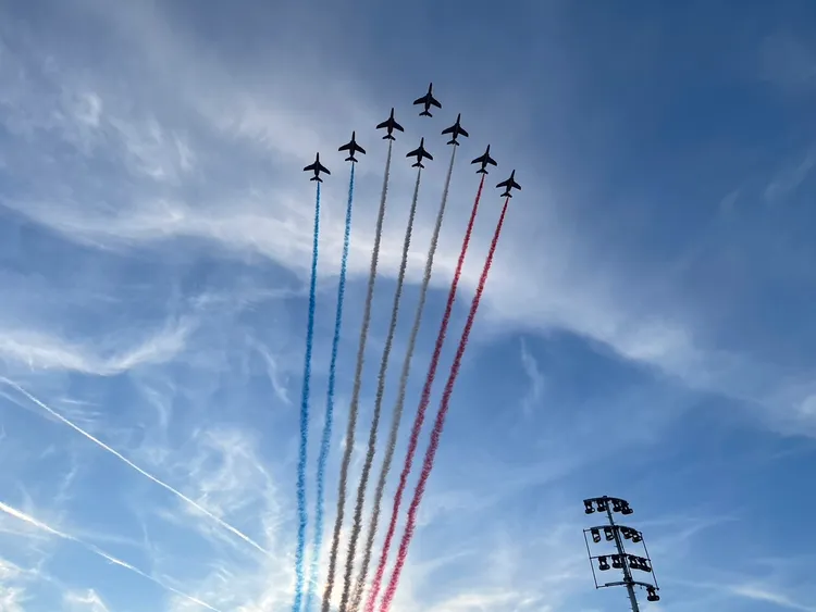 帕運開幕施放煙火。  讀者提供