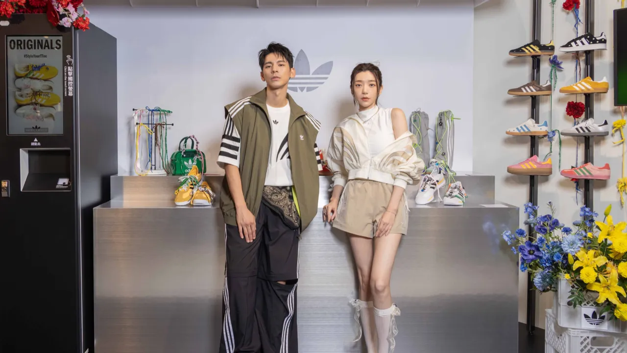 林柏宏（左）、郭雪芙（右）出席adidas Originals活動。品牌提供