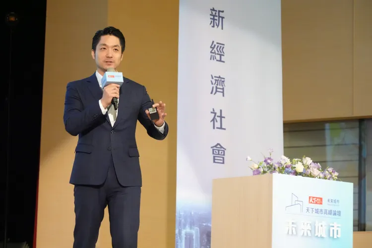 蔣萬安今（8日）針對國際羽球館進度做出說明。北市府提供