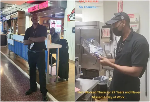 漢堡王廚師27年從不曠職!換來電影票+星巴克杯+糖果 網友給他1400萬出氣