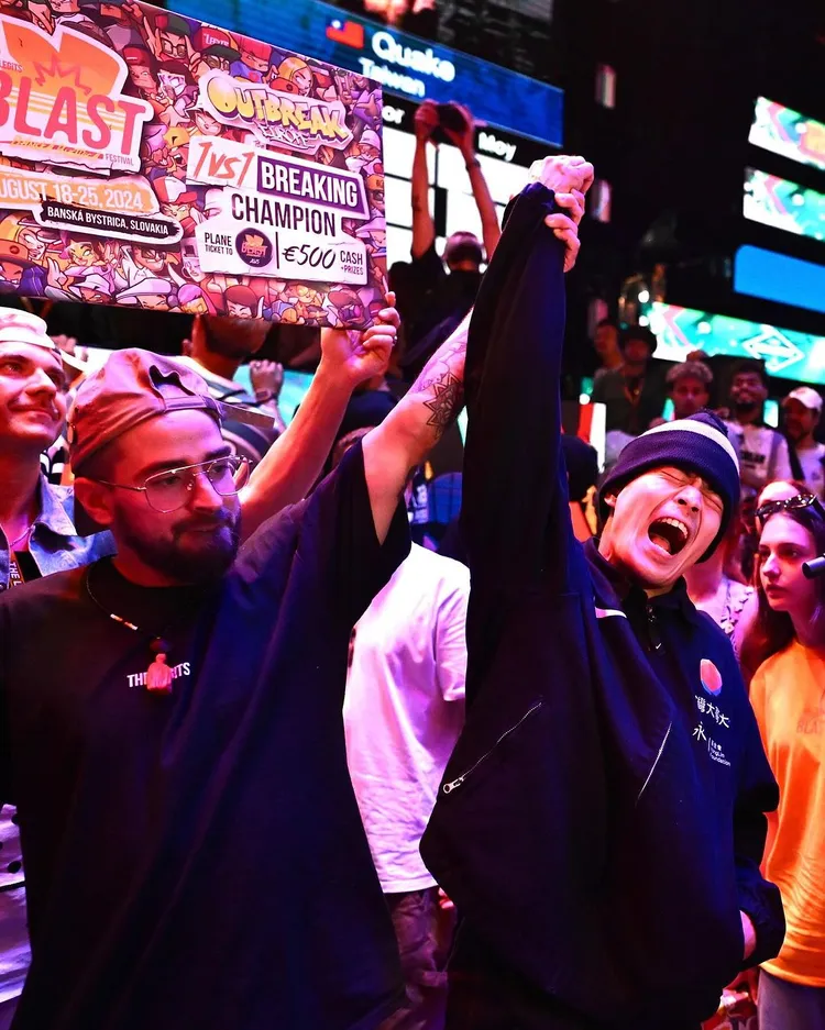 孫振勇奪斯洛伐克霹靂舞大賽冠軍。圖片取自孫振IG。