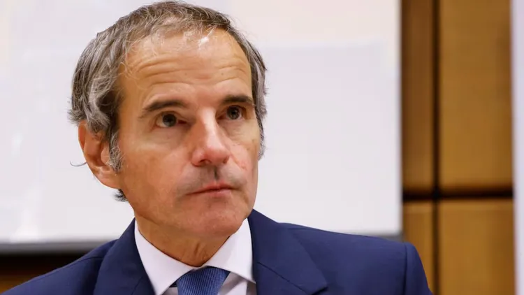 聯合國「國際原子能總署」署長葛羅西今日已到庫斯克州核電廠探勘情況。路透社