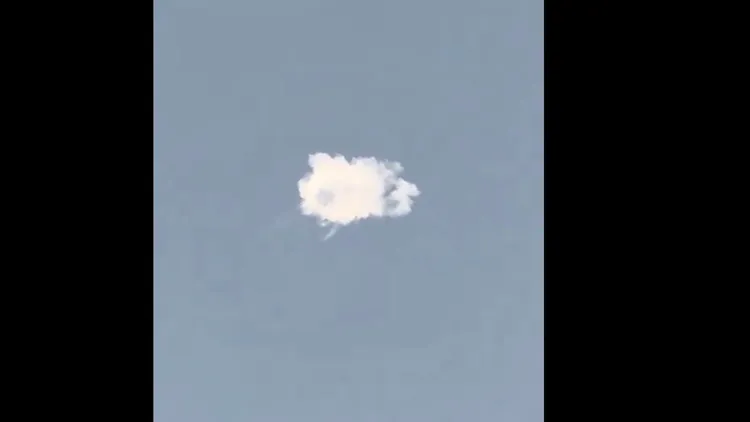 對準特拉維夫發射的導彈被攔截。翻攝自X@PalestineChron