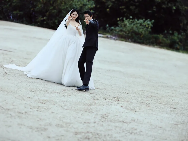 陳喬恩婚紗照。經紀人提供