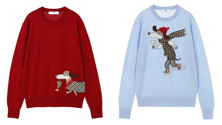 DAKS×Slowboy長袖針織上衣，各1萬5800元。品牌提供