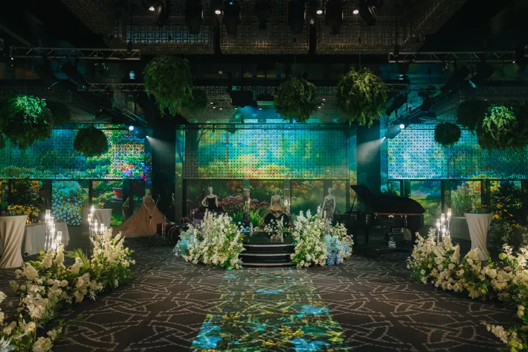 除了擁有270度夢幻光雕投影，獨家光毯設計更為婚禮增添獨特魅力。業者提供