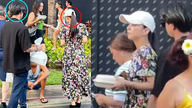 安室奈美惠跟兒子溫大現身夏威夷街頭。翻攝阿bai的小紅書