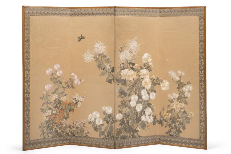 摺疊屏風_約 1889 年_巴黎裝飾藝術博物館。