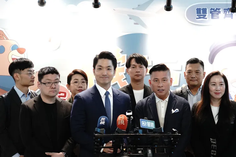 蔣萬安與北市府團隊一同赴美交流。北市府提供