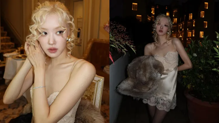 Rosé現身秀場的金色捲髮造型相當吸睛。翻攝Rosé IG