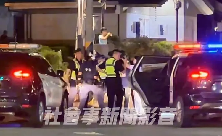 劉姓男子被警方合力逮捕。翻攝「社會事新聞影音」