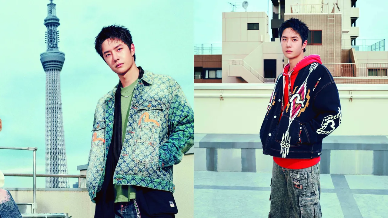 王一博演繹EVISU 2024秋季形象照。品牌提供