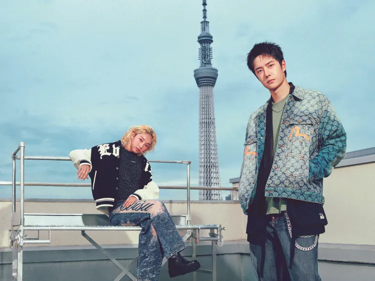 王一博搭配EVISU全新牛仔外套。品牌提供