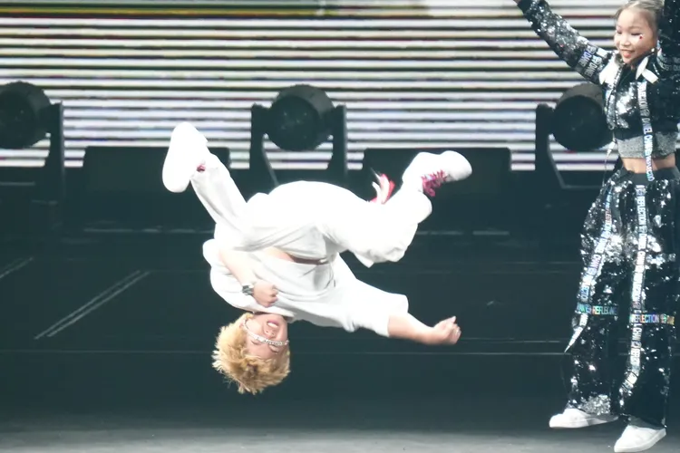 9歲的歲霹靂舞世界冠軍 NANA展現超凡舞技。彭欣偉攝