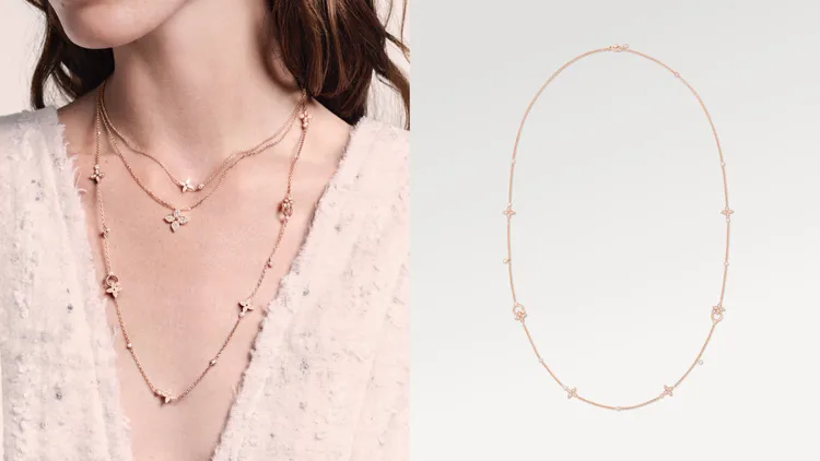 Idylle Blossom Multi-Pattern長項鏈配玫瑰K金及鑽石，38萬元。品牌提供