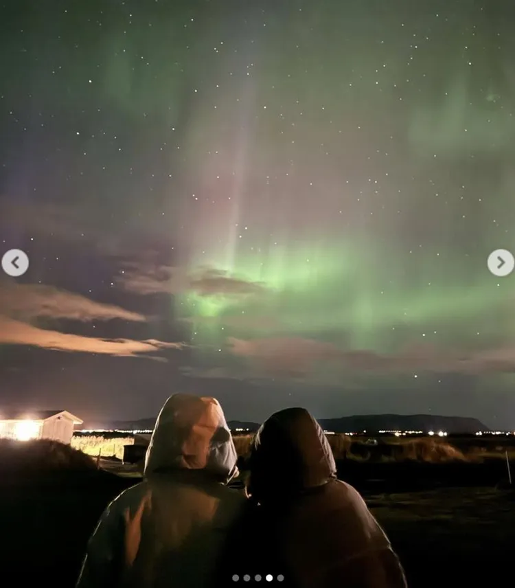 極光見證，Shine答應男友求婚。翻攝Shine IG