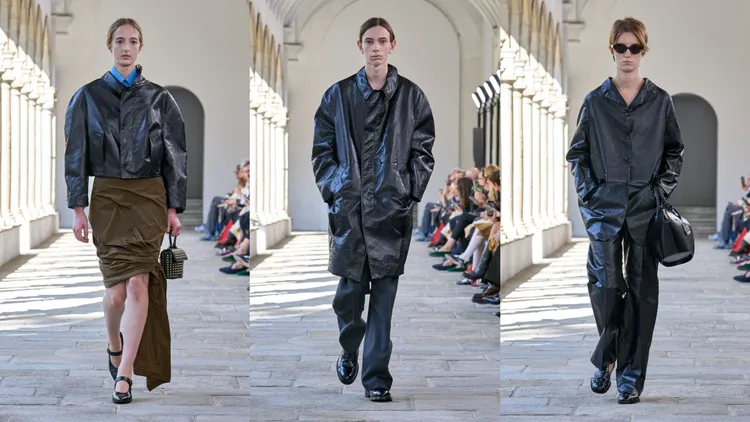 Bally將皮革面料搭配立體剪裁。品牌提供