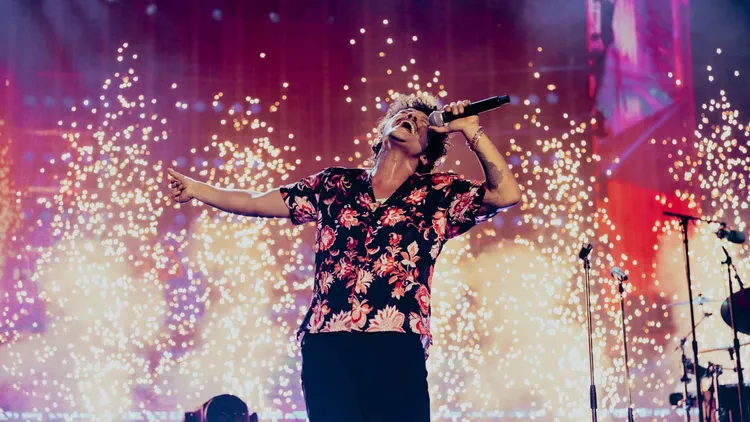 火星人布魯諾睽違6年來台在高雄國家體育場開唱。Live Nation Taiwan提供