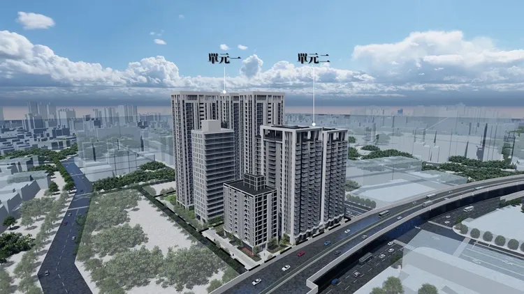 區域未來將打造8棟建築，但該圖僅模擬非SCDA最終外觀設計