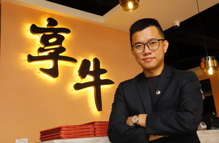 壹起飛餐飲部執行長黃柏勛表示，「享牛」走平價消費路線，沒有低銷將國民美食透過走精緻路線，打出市場競爭力。葉家銘攝