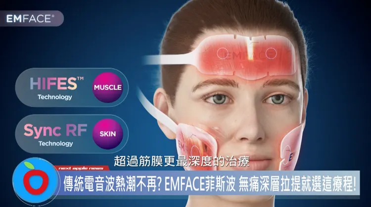 EMFACE 菲斯波是目前真正無痛、無創、無修復期的劃時代產品，由肌肉-筋膜-真皮-重塑肌膚輪廓並增加肌肉緊實及支撐力 (圖片提供：品牌提供)