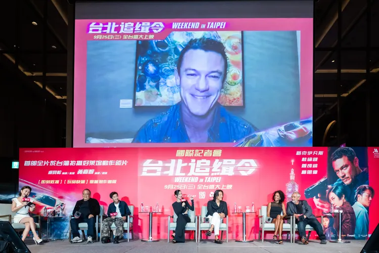 路克伊凡斯透過視訊參與記者會。采昌提供