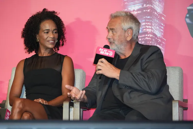 監製維吉妮貝松席拉、監製盧貝松。彭欣偉攝