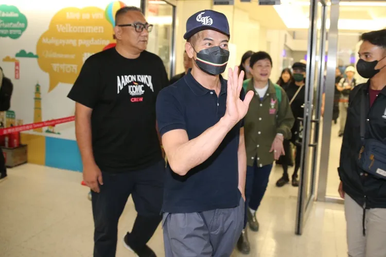 郭富城睽違5年再次登台，心情甚好。桃園國際機場記者聯誼會提供