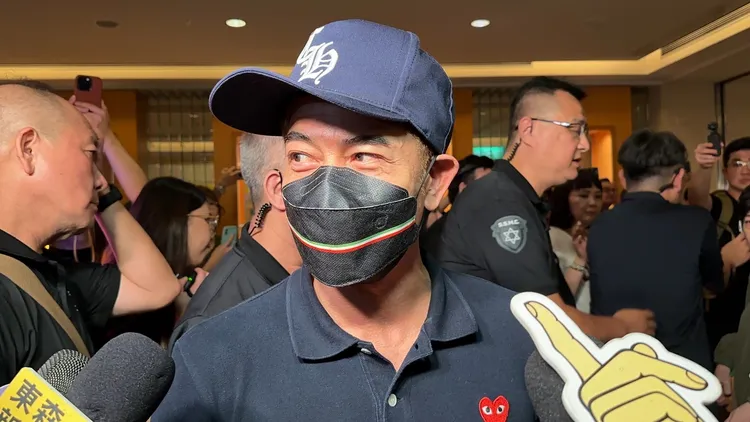 郭富城受訪表示「每次來台灣都很開心，最想要吃麻辣火鍋。」特勤中心攝