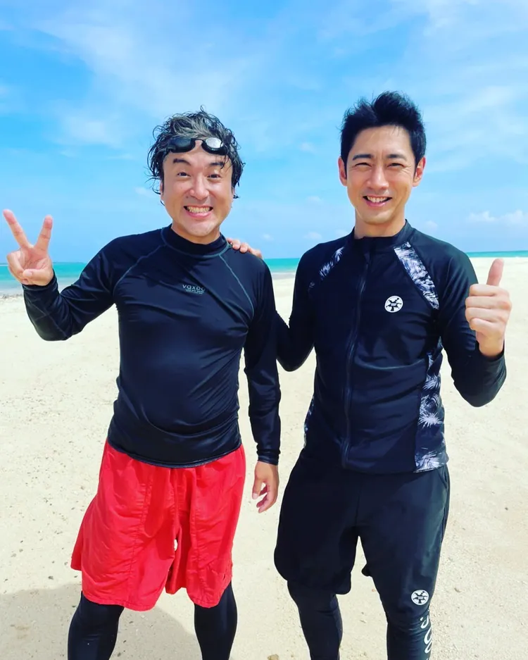 室剛（左）和小泉孝太郎是好哥兒們。翻攝murotsuyoshi0123 IG