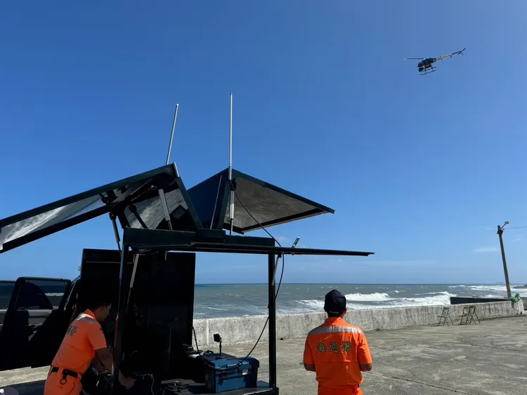 海巡署出動無人機搜索。海巡署提供