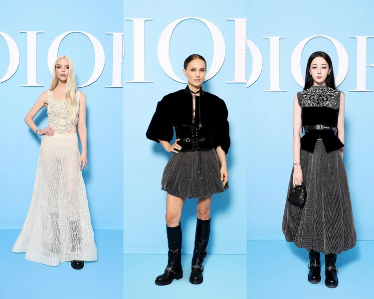 Anya Taylor-Joy（左起）、娜塔莉波曼、迪麗熱巴。品牌提供