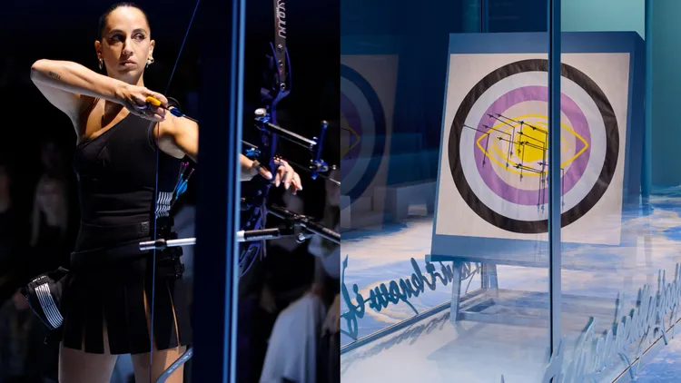藝術家SAGG Napoli於發表會上進行射箭藝術表演。品牌提供