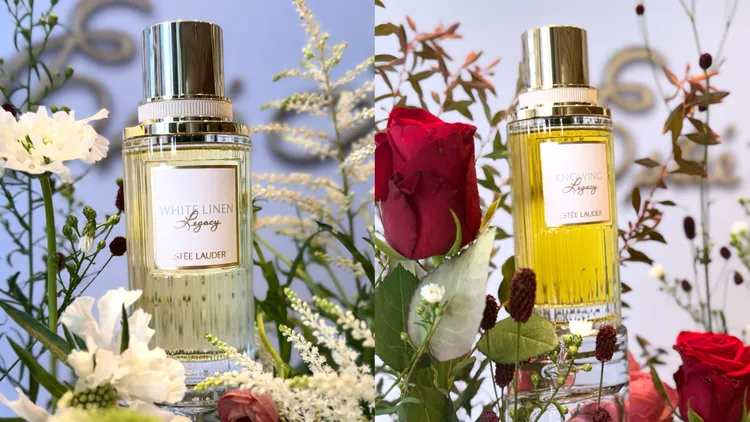 花香醛香調的#逐光White Linen（左）與西普調的#欲言Knowing。張家玲攝