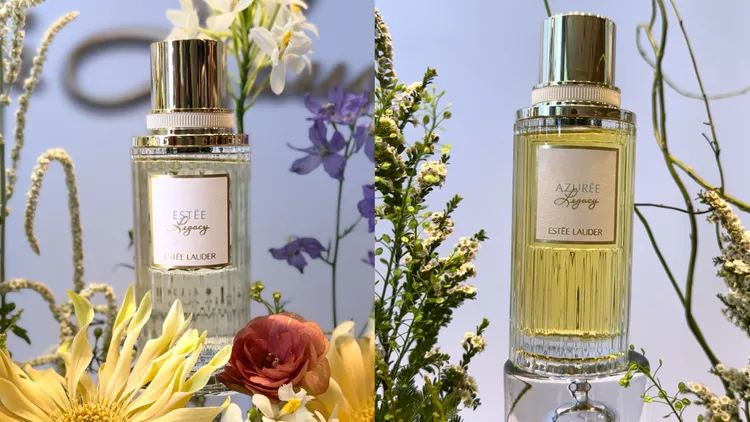 麝香花香調的#雅仕Estée（左）與木質西普調的#蔚藍Azurée（右）。張家玲攝