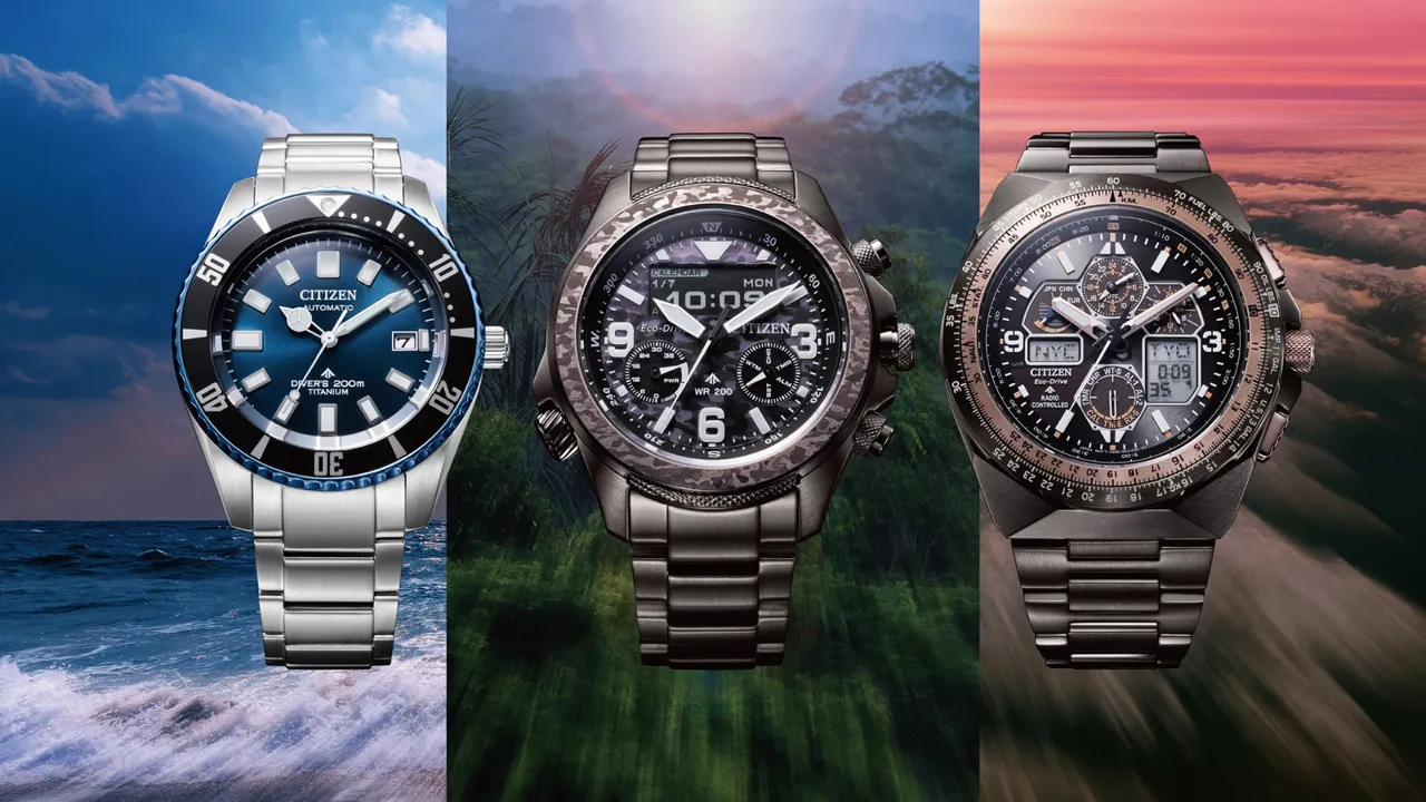 CITIZEN推出以陸、海、空為主題的新錶。品牌提供