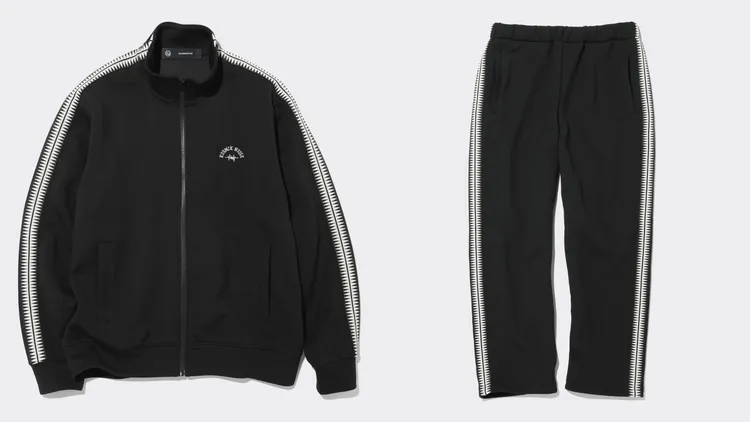 「GU X UNDERCOVER」男裝運動風外套、運動風褲，各1290元。品牌提供