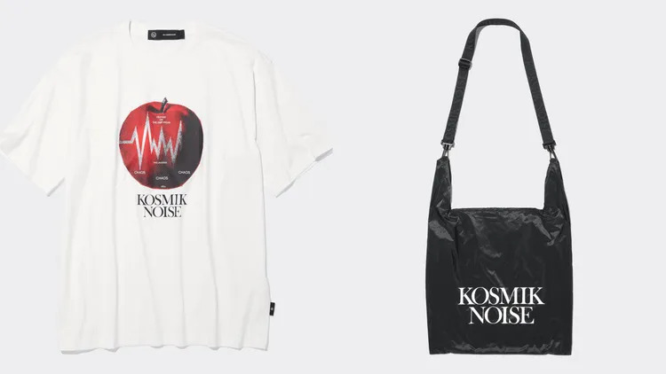 「GU X UNDERCOVER」台灣、美國限定印花T恤（左）590元、尼龍托特包（右）390元。品牌提供