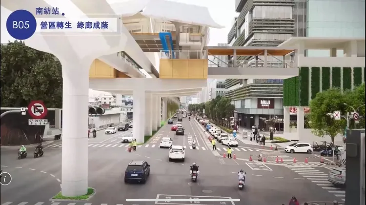 台南捷運第一期藍線東區南紡站。南市交通局提供